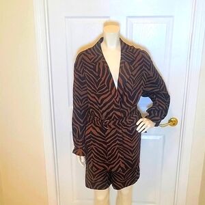 Lafayette 148 New York Ellis tiger print jacket Xl with shorts 16 set